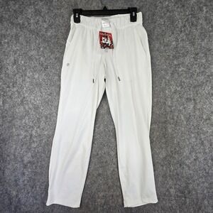Gradual Joggers Womens XS White Slim Fit Athletic Drawstring Activewear Pants